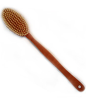 Cepillo de ba�o de madera de peral y cerdas 100% naturales
